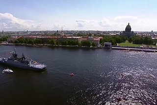 Only a Half of The Russian Warships Participated In The Naval Parade.