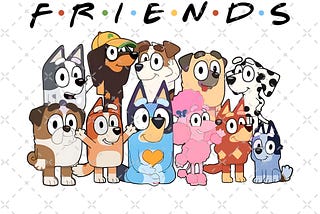 Bluey Friends Png, Bluey Friends Instant Download Png, Ready to Print Bluey Png File, Bluey And Friends Digital Png