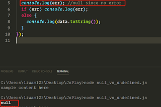 null vs undefined