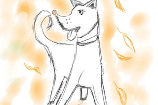 Vaguely based on a dog i knew. I remember him having a pink nose.
