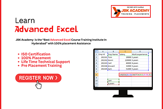 Best Advance Excel Training Institute In Hyderabad