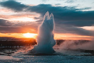 DRIP Geyser erupting