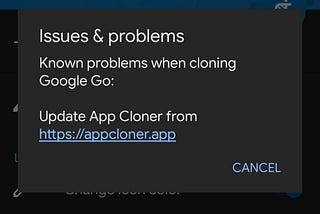 App Cloner Update Notification