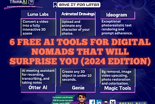 6 Free AI Tools for Digital Nomads That Will Surprise You (2024 Edition)
