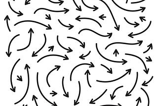 meandering arrows