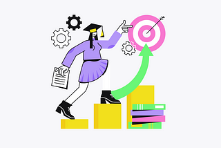 Educational trajectory abstract concept vector illustration