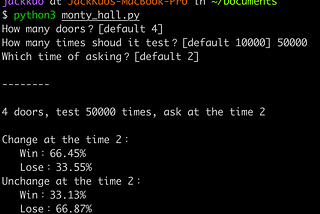 Monty Hall in Python