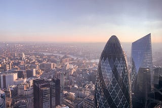 The Shard and view of other buildings of London