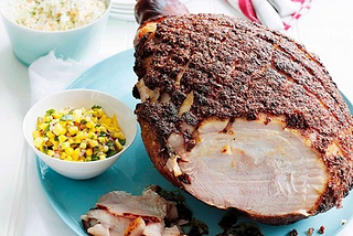 Spice-Crusted Ham with Mango Salsa