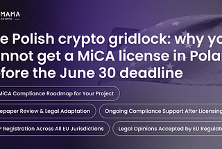 The Polish crypto gridlock: why you cannot get a MiCA license in Poland before the June 30 deadline