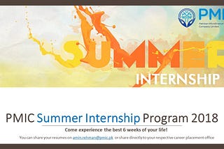 Summer Internship At Pakistan Microfinance Investment Company Limited (PMIC)