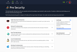 Learn, Try, Hack!!! — TryHackMe Pre-Security Learning Path
