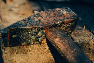 a rusty hammer