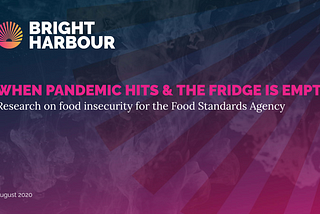 When a pandemic hits and the fridge is empty: food in the time of Covid-19