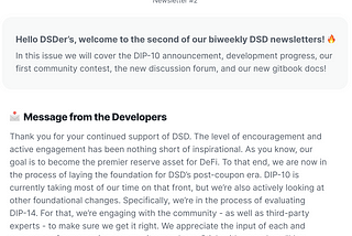 DSD Newsletter #2