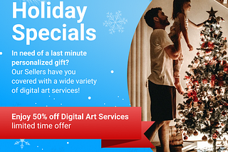 Holiday Promotion: Unique Digital Art and Gifts