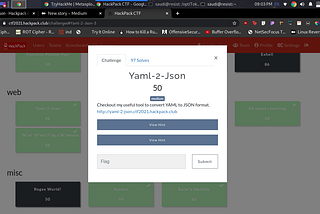 Yaml-2-Json Hackpack CTF