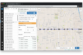 Conveyal GTFS editing & management