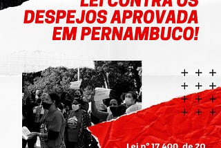 Despejo Zero agora é Lei em Pernambuco!