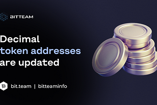 Decimal token address formats update