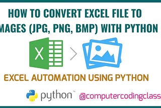 How to convert excel file to images with python