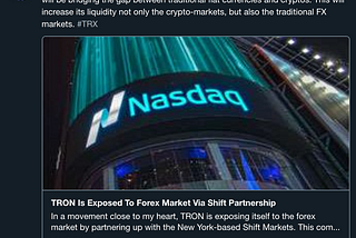 HODLReport- #1 [TRON]