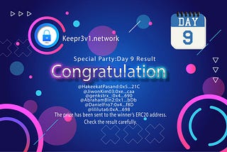 Special Party: the result of Day 9 ( 29th November 2020)