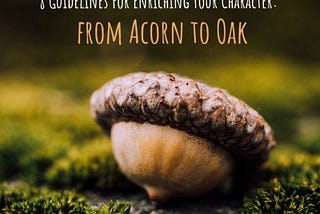 8 GUIDELINES FOR ENRICHING YOUR CHARACTER: from Acorn to Oak