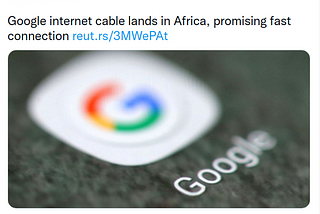 Behind the story — Google internet cable lands in Africa