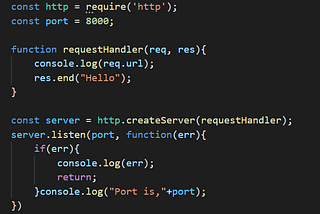 Writing the first Nodejs Server