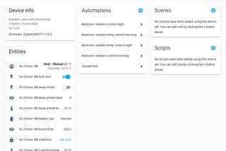 We automate Tuya Zigbee Smart Thermostatic Radiator Valve in the Home Assistant