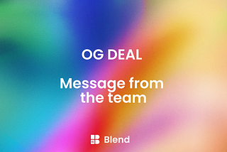 OG Deal canceled — Important message from the team