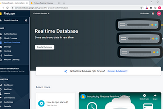 Creating your first Firebase real-time database