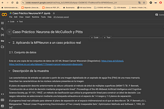 Caso Práctico con la Neurona M-P