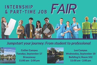 Save the Date: Part-Time Job & Internship Fair on Sept. 17 & 18