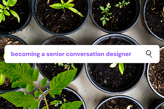 Becoming a senior conversation designer: how to tell when you’ve ✨made✨ it