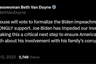 Congresswoman Van Duyne and the Biden Impeachment Inquiry