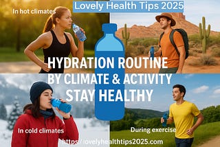 Hydration routine by climate & activity — Stay healthy