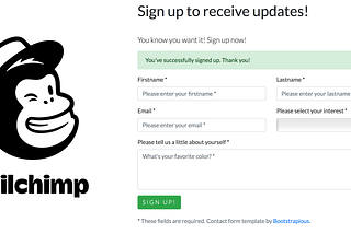 Best Practices for MailChimp Signup Form via API using PHP and AJAX