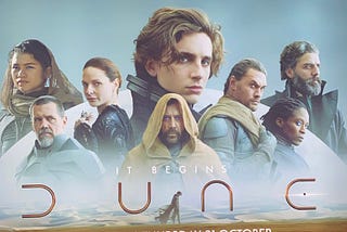 Dune media release poster located at Vue Cinema.