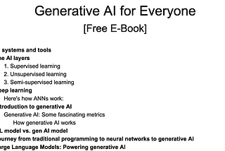 Generative AI for Everyone!
