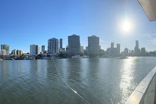 A panoramic view of Brisbane City on a perfect winter day.