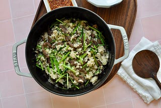 Pot Rice with Dropwort(Minari)