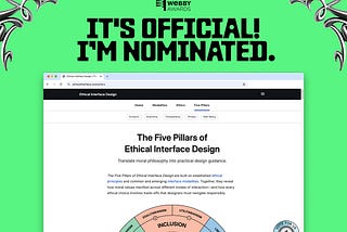 Visual representation of the five pillars of ethical interface design.