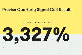 Provisn Signal Call Results Q1 4.11–7.11 – 3,327% Gains