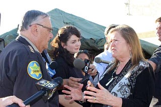 Bernie Sanders’ Wife, Jane, Tours Tent City, Challenges Sheriff Joe Arpaio on Racial Profiling.