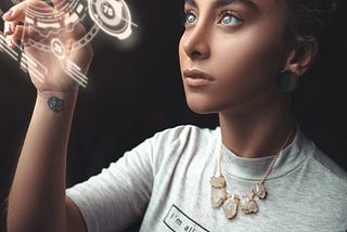 Photo Of Woman Playing with AI Tech