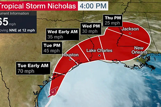 Houston Prepares for Tropical Storm Nicholas