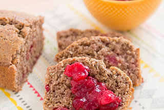 Leftover Cranberry Sauce Bread