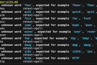 Spell Check Your Docusaurus Site with Unified Engine and Retext